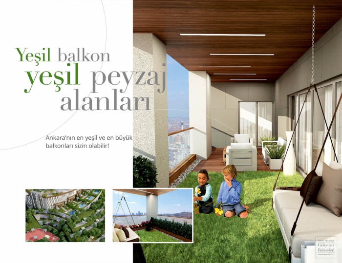 Ankara’nın en yeşil ve en büyük balkonları sizin olabilir